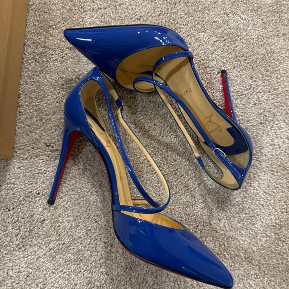 Christian Louboutin Cross Blake electric blue 39.5 - Picture 2 of 9